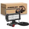 RIGIDON Faro da Ricerca Led, 18 cm 7 pollici 36W Barra Led con Calamitato | Spot Luci di Lavoro 12V 24V, Base Magnetica, Accendisigari Alluvione, Cavo 5 metri per Auto Fuoristrada Camion SUV 4x4 Barca