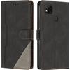 Radoo Cover per Xiaomi Redmi 9C / 9C NFC/Poco C3, Custodia in PU Pelle Portafoglio Flip Chiusura Magnetica Antiurto Funzione Scomparti, con Slot Schede Supporto Pieghevole per Redmi 9C (Nero)