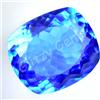 20.30 CT Naturale Raro Brillante Blu Tanzanite Cuscino Certificato Loose Pietra