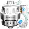 Adamson Shower Filter Chrome 36 Stages Filtro Doccia Anticalcare, Stadi Acqua | Riduce Calcare e Cloro, Protegge Pelle e Capelli, Facile da Installare, 1 Cartuccia Extra Inclusa, Rimuove Sostanze Nocive