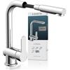 SCHÜTTE 79700 Rubinetto da cucina London con doccetta estraibile, rubinetto da cucina orientabile a 360 gradi, miscelatore monocomando, miscelatore per lavello in cromo