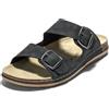 JOMIX Ciabatte Uomo Estivi Sandali Eleganti Bassi Ragazzi Pantofole Fibbie Slip On da Mare Spiaggia TU2004 (Marrone, 45)