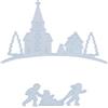 Nellie's Choice, Divertimento sulla Neve, 15.4 x 12 cm Fustelle, per Creare Biglietti, Natale, Scrapbooking, Fai da Te, DIY, acciaio, Blu, 154x120mm