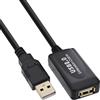 InLine 34605I - Prolunga attiva USB 2.0, con amplificazione del segnale ripetitore, maschio A a femmina, 5 m
