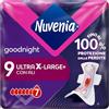 Nuvenia, Assorbente Ultra Notte con Ali XL, Assorbenti per Flusso Molto Abbondante, Confezione da 9 Assorbenti