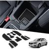 BIXUAN compatibile con Opel Astra K 10 pezzi 2016 - 2020, tappetini antiscivolo per console centrale, braccioli, tappetini in gomma, supporto per bevande, antiscivolo, cuciture per porta