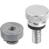 A ABSOPRO Vite del bullone del sedile della moto con dado per Harley / 1 Set Tono argento