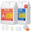 NIUB 15A Kit Silicone Stampaggio - Gomma Fluida 4,25KG, Elastomero Non Tossico, Facile da Usare, Materiale Morbido, Catalizzato al Platino