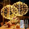 AGOTD Luci Natalizie Esterno a Sfera LED [30cm, 124 LED] IP44 Impermeabili - Controllo Telecomando con 8 Modalità e Timer - Luci da Giardino per Natale, Decorazione Esterno
