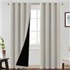 BellaHills Tende Oscuranti per Interni Tende Termiche per Soggiorno 2 Pezzi, Tenda Oscurante ad Anelli Tende Camera da Letto Moderne L132 x A240 cm, Pietra Pomice