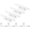 PATIKIL 4 Pollici Galloccia per Barca in Nylon 4pz Gancio Corda per Kayak con Viti per Banchine Barche Kayak Decorazioni Nautiche Marine, Bianco