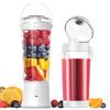 TopEsct Frullatore portatile per frullati e smoothie,TOPESCT mini frullatore personale da 500 ml,ricaricabile tramite USB con 6 lame ultra affilate per viaggi,ufficio e sport(Bianca)