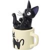 Studio Ghibli Statuina del servizio di consegna del gatto Ghibli Jiji Kiki in una tazza vas...