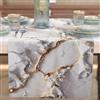 PETTI Artigiani Italiani - Tovaglia Runner Tavolo Moderno Elegante Effetto Marmo Grigio, 100% Made in Italy