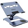 BENFEI Supporto per laptop con docking station USB C 6in1, caricatore wireless magnetico da 15 W, interruttore KVM USB 3.0, HDMI 4K@60Hz, 4*USB3.0, 100 PD W Compatibile con MacBook Pro/Air, iPad Pro