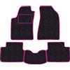PROPOSTEONLINE Set Tappetini realizzato per ALFA ROMEO GIULIETTA da anno 2013 in poi in Moquette di fibra fondo antiscivolo ANTRACITE e Fucsia