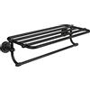 Moen Iso Collection DN0794BL - Mensola da bagno da 61 cm, con barra porta asciugamani, colore: nero opaco