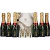 Moët & Chandon Champagne AT HOME PACK 12% Vol. 6x0,2l in Giftbox with Bottle Sippers
