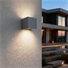 Applique LED Cubo 12W Bidirezione Antracite IP65 CCT OSRAM Chip LED