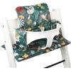 UKJE Cuscino compatibile con Stokke Tripp Trapp, Morbido inserto seduta per neonati e bambini, imbottitura confortevole, facile da installare e pulire, accessorio seggiolone universale, Verde Scimmie