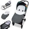 Totsy Baby Sacco passeggino invernale nanna 90x45 cm - coprigambe universale neonato termico per cybex yoyo e altri passeggini perfetto per ragazzi e ragazze Minky certificato Oeko-Tex Grigio Scuro