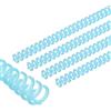 PATIKIL Spirali per Rilegatura Plastica da 12mm (1/2), 25Pz Spirale per Rilegatura a Spirale Capacità 85 Fogli 3:1 Passo Spirali Legatura per Rilegare Fogli Carta, Blu Cielo