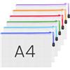 NICKLIN Borse di File A4,6 Pezzi Sacchetto del Documento,A4 Sacchetto di Zip Impermeabile,Trasparenti Mesh Sacchetto del Documento 6 Colori,Plastica Buste con Zip per Documenti,Carta,Viaggio