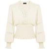 SCARLET DARKNESS Camicetta da donna in pizzo medievale, crema, M