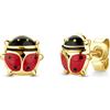 Miore Kids orecchini coccinella per bambini in oro giallo 9 kt 375 7 x 6,5 mm