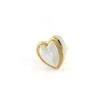 Generico Anello Regolabile a Cuore con Cristalli Swarovski, Design moderno, Placcato Oro (BIANCO/ORO)