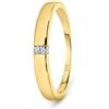 MIORE Anello Donna Oro Giallo 9KT 375. Anello con Diamanti Naturali. Anello Fidanzamento Elegante. Gioielli Donna Anallergici. Confezionato in Scatola Portagioie Regalo