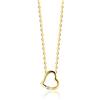 OROVI Collana Donna Oro Giallo 9KT Collana con Ciondolo con Cuore con Diamante naturale 0,01 ct 45 cm, gioiello anallergico confezionato in un elegante astuccio portagioie