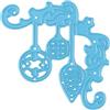 Nellie's Choice Stencil per punzonatura natalizia, 6 x 6 cm, adatto per punzonatrici, accessori per bricolage, scrapbooking e fai da te