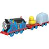 THOMAS & FRIENDS Il Trenino Thomas - Thomas Agente Segreto, locomotiva motorizzata con funzionamento a pile e vagone merci incluso, colori e decorazioni della serie, giocattolo per bambini, 3+ anni, HMK03