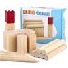 BOPEUY Kubb Gioco Legno - 22 Pezzi Gioco in Legno da Esterno e Borsa - Giochi da Lancio da Esterno - Kubb Viking Game, per 2-12 Giocatori - per Giardino, Prato e Campeggio