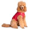 Selente Paw Parade è un cappotto impermeabile/giacca antipioggia/cappotto invernale con fodera in pile per cani di piccola e media taglia, Lampone, Taglia 6