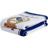 ARDITEX, Coperta in Pile Real Madrid, Coperta in Pile Coralina per divano, Ideale come regalo, Morbidissima e molto calda, Poliestere 200 gsm, 150 x 95 cm (Bianco)