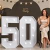 Mixifox 90cm Bianco Numeri Luminosi, 50 Anni Decorazioni, Numero 50 | Decorazioni Compleanno, Festa Nozze Anniversario, Numeri Luminosi Giganti Compleanno 40 Pcs Accessory Set