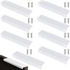 NIYATA 8 maniglie per mobili da cucina invisibili, bianche, maniglie per mobili da 150 mm, interasse invisibile, maniglia per mobili, armadio da cucina, armadio, cassetto