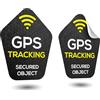 TinyTag® 2 adesivi indicativi per GPS Tracker - Adesivo di avviso resistente agli agenti atmosferici come protezione antifurto per la tua bicicletta, eBike, auto, moto e valigia - A prova di bomba e