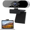 Inajoke Webcam 1080P Full HD con Microfono Integrato, Fotocamera Web USB Plug & Play Rotazione 360° Correzione automatica della luce per PC Laptop Mac Linux Trasmissione in Diretta, Giochi, Studi