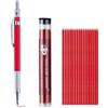 MROOFUL Set di matite meccaniche da 2 mm, 36 mine colorate, matita da 2,0 mm, 2B, per scrittura artistica, schizzi, disegno (set rosso)