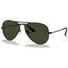 Ray-Ban RB3025 Aviator Occhiali da Sole Unisex Adulto, Nero (Schwarz L2823), 58 mm