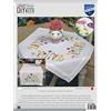Vervaco Kit Ricamo Prestampato Tovaglia FIORI PRIMAVERILI Set Ricamo Biancheria Da Tavola 80 x 80 cm Set Fai Da Te Creativo Size Kit Hobby Creativi Adulti Casa Decor Embroidery