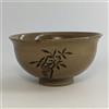 Ciotola matcha dipinta glicine Yosen Miyagawa Mushimeyaki ceramica giapponese