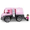 LENA - Truxx Cavallo Trasportatore Veicolo Giocattolo per 2+ Anni Bambini, Rosa/Grigio