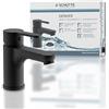 SCHÜTTE 44106 DENVER miscelatore per lavabo, rubinetto con valvola pop-up, miscelatore monocomando per bagno, rubinetto per lavabo, nero opaco