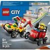 LEGO City 60458 Pack veicoli da corsa: pizzaiolo contro pompiere