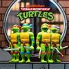 Super 7 ReAction - Teenage Mutant Ninja Turtles - Bundle 4 personaggi Donatello Leonardo Raffaello Michelangelo TMNT
