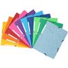 EXACOMPTA Cartella 3 lembi con elastico angolare - A4 - dorso 0,3 cm - cartoncino Lustrè - mix 10 colori standard - Exacompta (unità vendita 50 pz.)